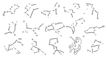 Illustration of various constellations, perfect for educational or design purposes