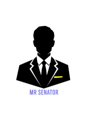 Mr. Senator silhouette icon