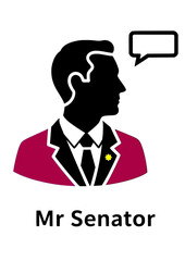 Mr. Senator silhouette icon