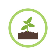 Visual representation emphasizes the importance of environmental conservation. Symbols depict plant growth and soil health, highlighting nature role in maintaining ecological balance.