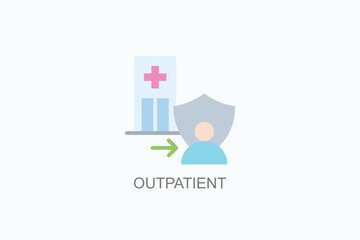 Outpatient Icon Or Logo Isolated Vector Illustration