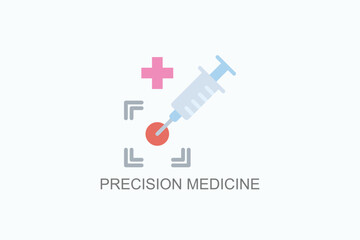 Precision Medicine Icon Or Logo Isolated Vector Illustration