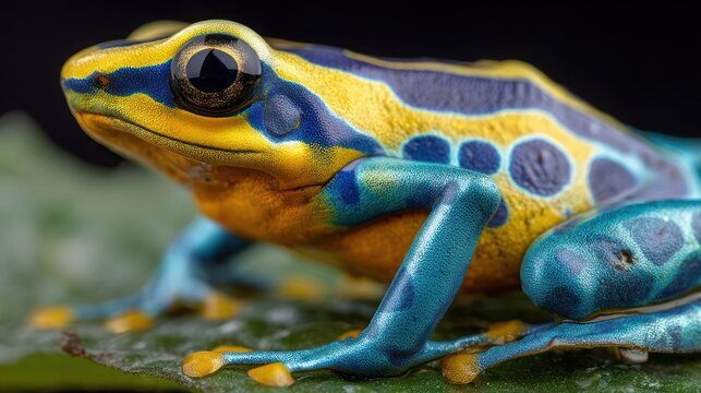 Colorful tropical frog close-up