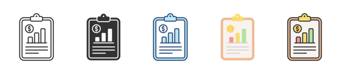 Business Plan Icon Set Multiple Style Collection