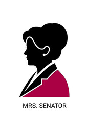 Mrs. Senator vector icon
