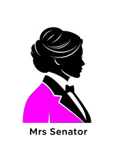 Mrs. Senator vector icon