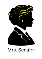 Mrs. Senator vector icon