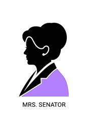 Mrs. Senator vector icon
