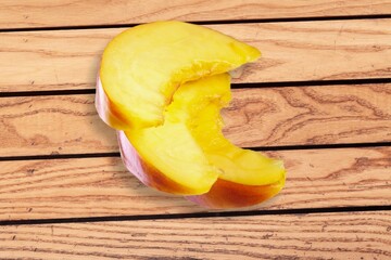 Fresh tasty ripe peach fruits
