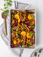 Sausage and Root Vegetable Traybake