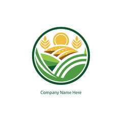 agriculture logo design vector 