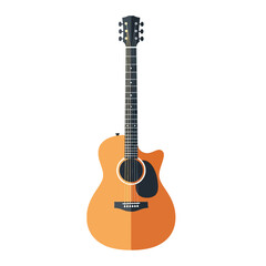 Naklejka premium Acoustic Guitar Illustration - Musical Instrument for Musicians and Music Lovers.