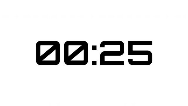 Digital timer displaying zero minutes and thirty seconds.