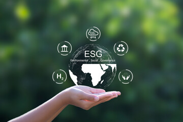 ESG icon for Environment Social and Governance	