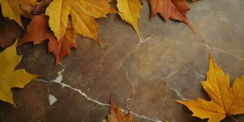 A dreamlike image Warm autumnal colors, marble texture background, earthy and cozy mystic enchanting environment, gentle color contrasts, ethereal quality	