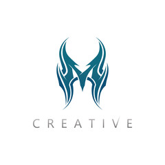 Fototapeta premium Modern and elegant M letter brand logo design for real estate and business identity concept