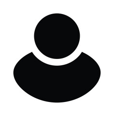 User Profile Avatar Silhouette Icon for Account and Identity