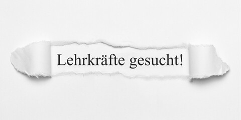 Fototapeta premium Lehrkräfte gesucht!