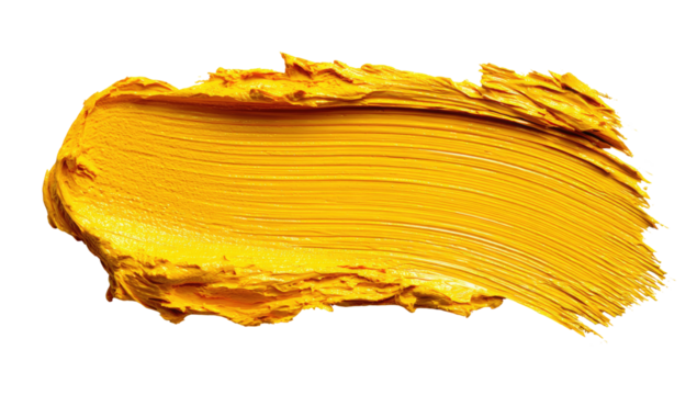 Bold yellow paint stroke