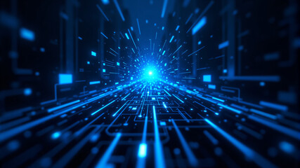 Obraz premium Futuristic Digital Network