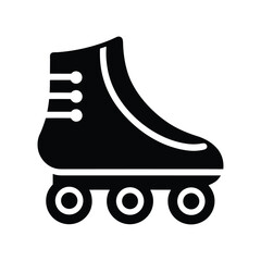 Roller skate icon, a dynamic symbol of motion and recreational activity, perfect for sports and lifestyle themes