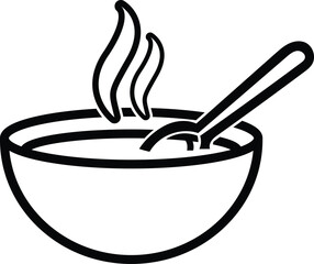 Bowl of soup illustration hot food vector graphic design art