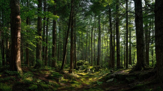 Eastern hemlock forest at Dawn