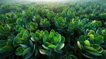 Kalanchoe field at Dawn