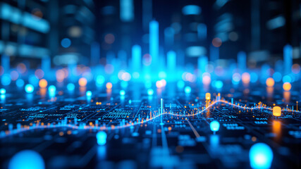 Futuristic Data Analytics Visualization