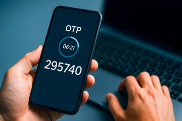 Two-Factor Authentication: OTP Code on Smartphone