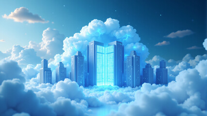 Fototapeta premium Futuristic Cloud City
