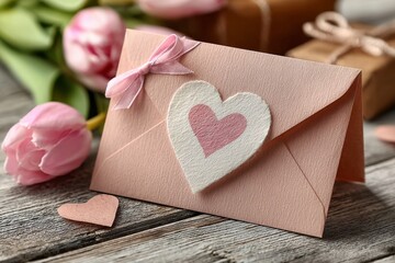 Envelope with a love letter. Generative AI