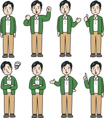 人物素材　男性　父親　パパ　家族