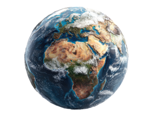 Detailed globe, Earth, vivid colors