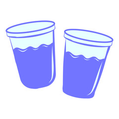 Drinking cup mineral water vector art