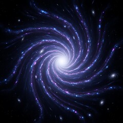 Fototapeta premium Spiral Galaxy of Luminous Swirling Trails