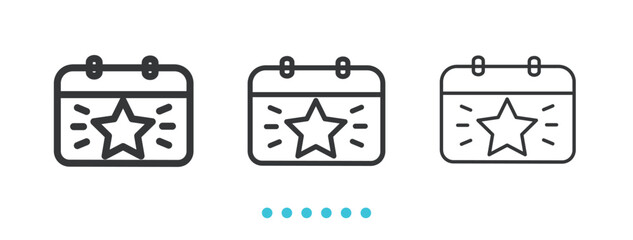 Calender Icon. Thin line icon vector