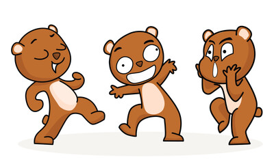 bear mascot with separate background