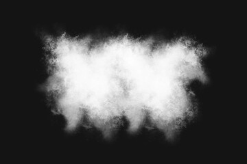 White smoke cloud texture on a dark background, perfect for overlay and design use. Realistic vapor or mist effect for photo editing and digital art. Great for fog or explosion effects.