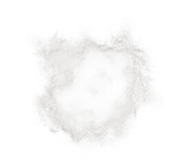 Soft white powder cloud on a clean background with a gentle misty texture. Perfect for overlays, product ads, or artistic compositions. Ideal for light and airy designs.