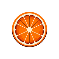 Vibrant orange slice showcasing its juicy segments, ideal for food-related designs