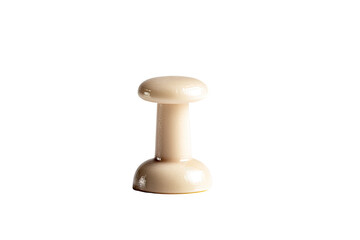 Cream-colored pushpin, round top and base