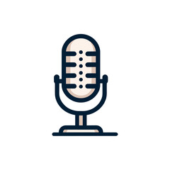 Vintage microphone on a simple background, symbolizing music production and recording