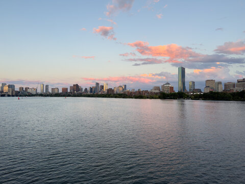 Panoramic photo of downtown Boston in Massachusetts