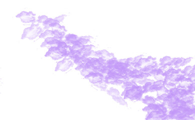 Violet lilac flowers in a watercolor splash texture design