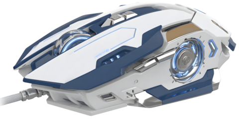 Futuristic computer mouse illustration on transparent png background