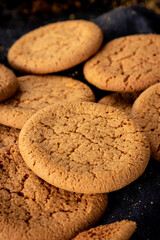 Close-Up of Ginger Snap Cookies