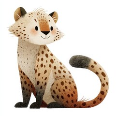 Adorable Cheetah: A cute, charming cheetah with captivating spotted pattern, it captures the essence of joy and gentleness.