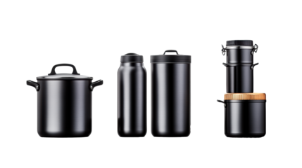 Camping Cookware Set on Transparent Background