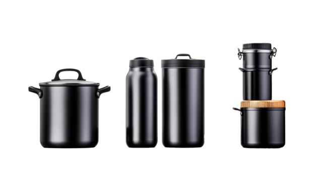 Camping Cookware Set on Transparent Background